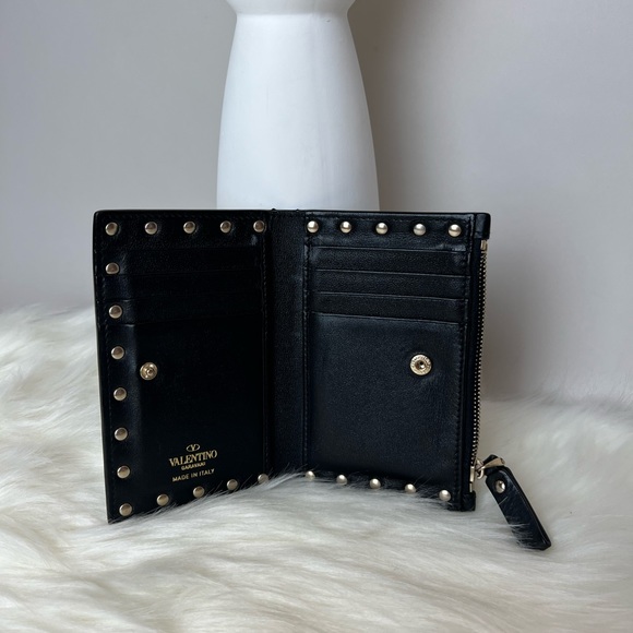 Valentino Garvani Rockstud Leather Bifold Wallet - Picture 2 of 2